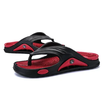 

2020 Massage Slippers For Men Summer Beach Outdoor Comfortable Flip Flops Casual Shoes Male Flat Bathroom Shower Leisure Slipper