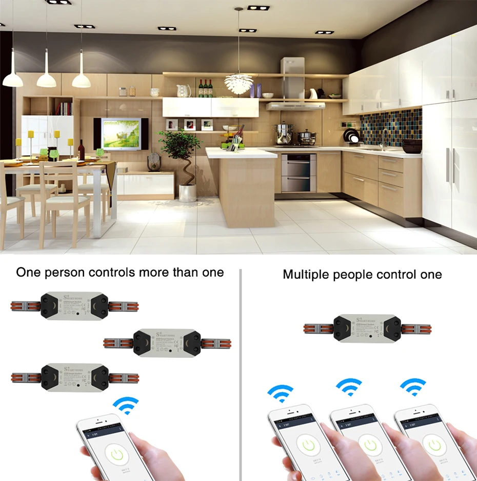 WiFi дистанционный переключатель освещения Универсальный таймер выключателя беспроводное приложение Smart life Tuya пульт дистанционного