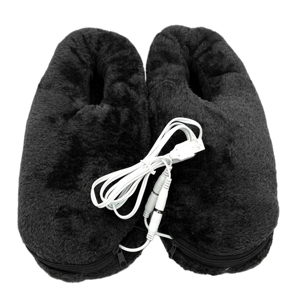 

Heating Shoes Portable Home Winter Feet Warmer USB Electric Gift Pad Practical Soft Heated Slipper Cold Relief Reliable