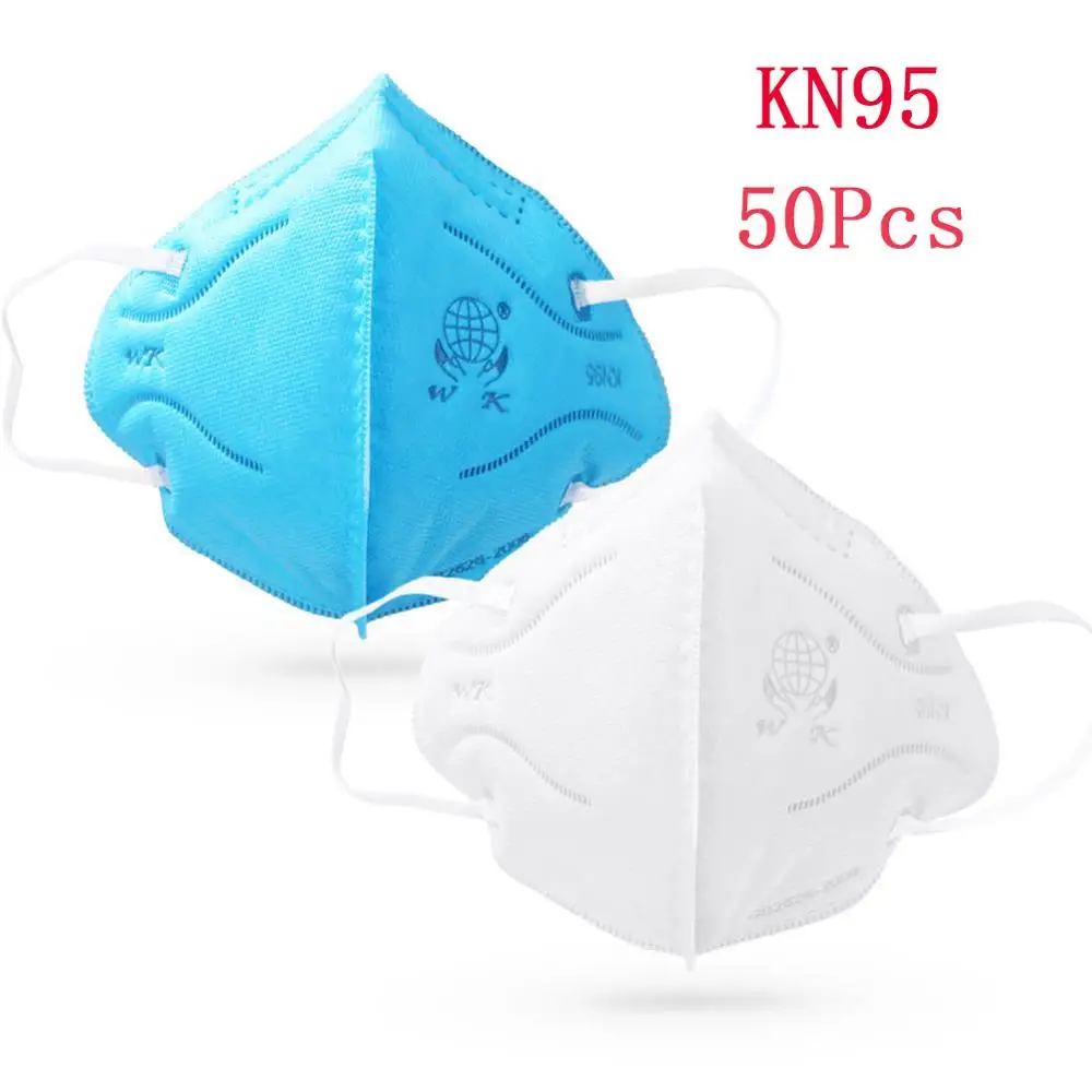 

50Pcs Face Mask PM2.5 KN95 Protective Mask Anti-dust PPE Labor Protection Respirator Repeated Filter N95 Safety Mouth Masks