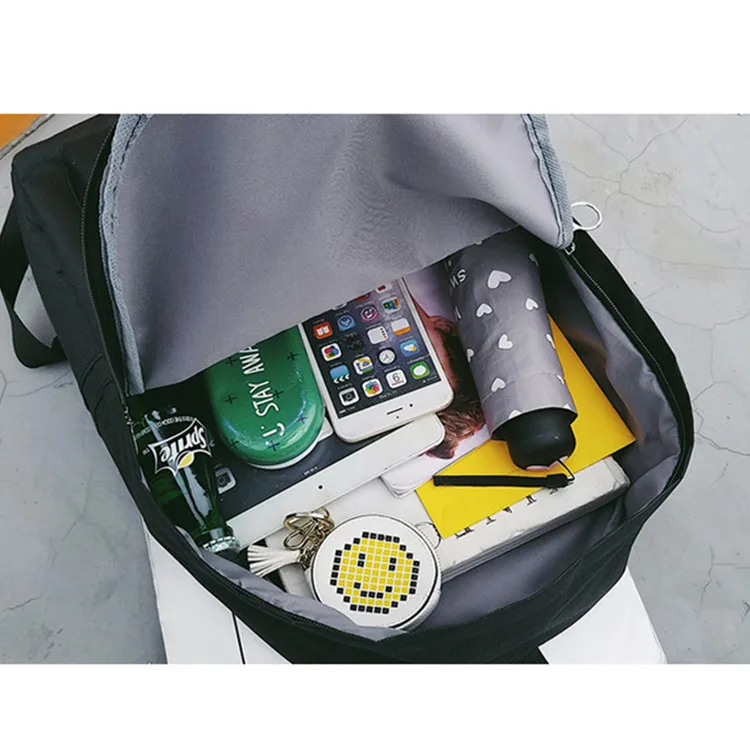 

Canvas School Season Junior High School STUDENT'S Schoolbag Women's Second Element School Bag Travel Backpack Backpack Bag