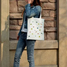 Женские холщовые хозяйственные сумки с принтом Вселенной хлопковые тканевые сумки через плечо повседневные сумки-тоут для девушек на молнии