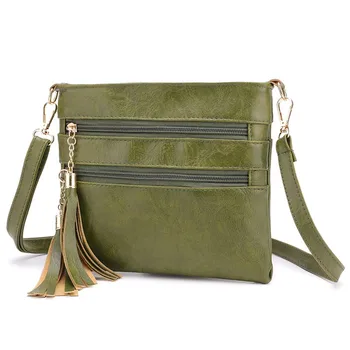 

New arrival Women Messenger bags shoulder bag 2020 Fashion Females Tassel Handbags Solid Color Zipper Luxury Purse