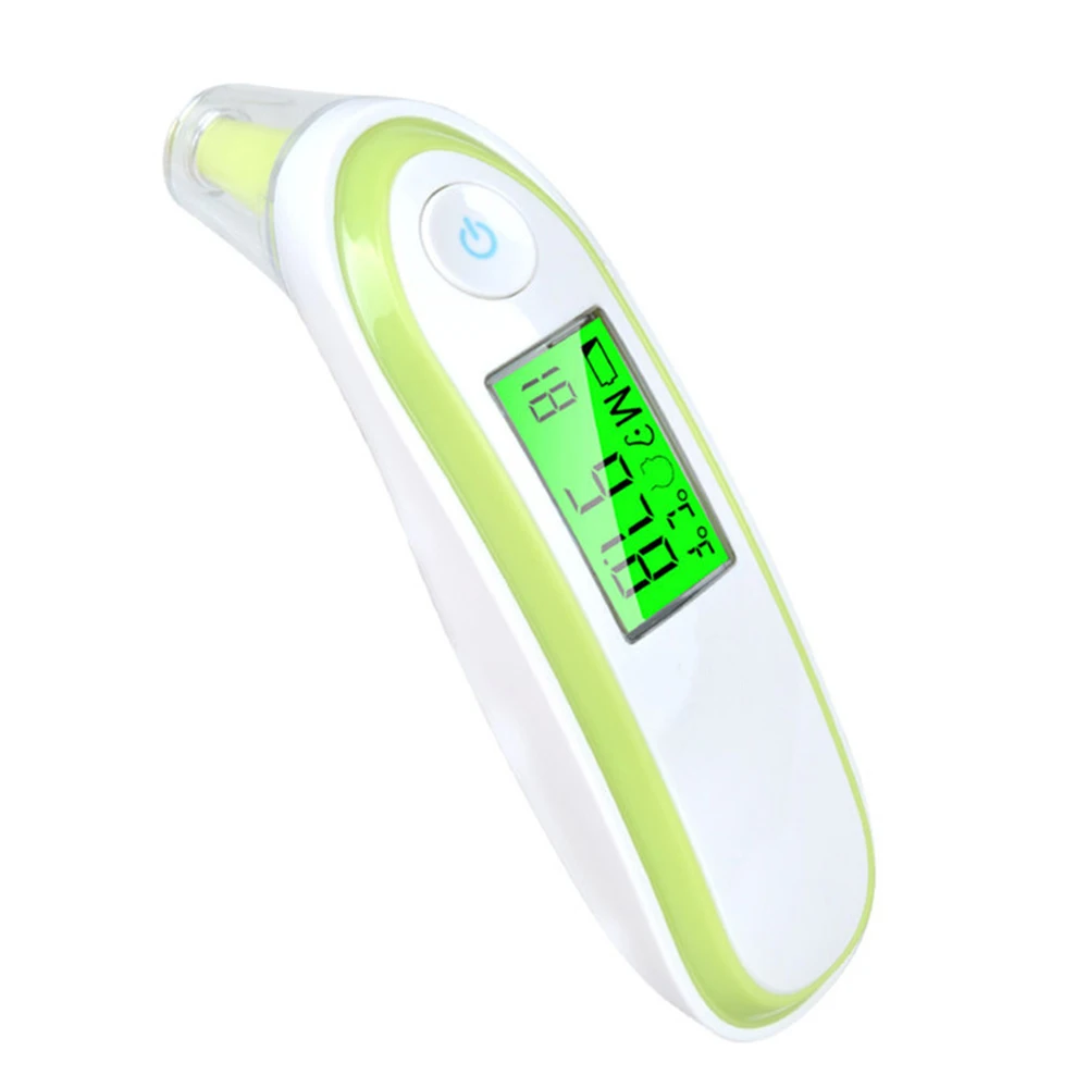 KKMOON Профессиональный цифровой детский тепловизор термометр ушной Лоб Инфракрасный измеритель температуры клинический термометр - Цвет: Зеленый