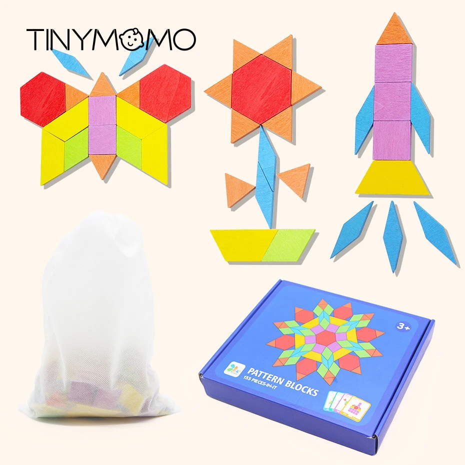 Пазлы для детей детские деревянные пазлы Tangram развивающие игрушки Монтессори