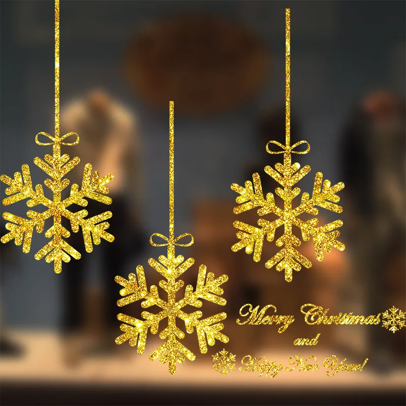 Рождественские статические наклейки рождественские украшения новогодние обои стеклянные оконные украшения, не оставляя следов Сильной адгезии - Цвет: 12