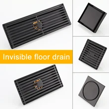 Multi Style Large Size Copper Floor Drain High Quality Anti-odor Washing Machine Shower Sink Black Drain for Bathroom Facilities