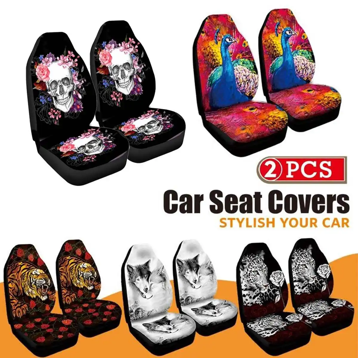 Universal 3d Animal Printing Car Seat Cover For Suv Car Interior Decor