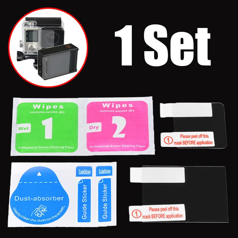 Mayitr High Quality LCD Screen Protector + Waterproof Housing Case Lens Protective Film For GoPro Hero 4 Accessories|for gopro hero|gopro hero 4 waterproofcase gopro waterproof - AliExpress
