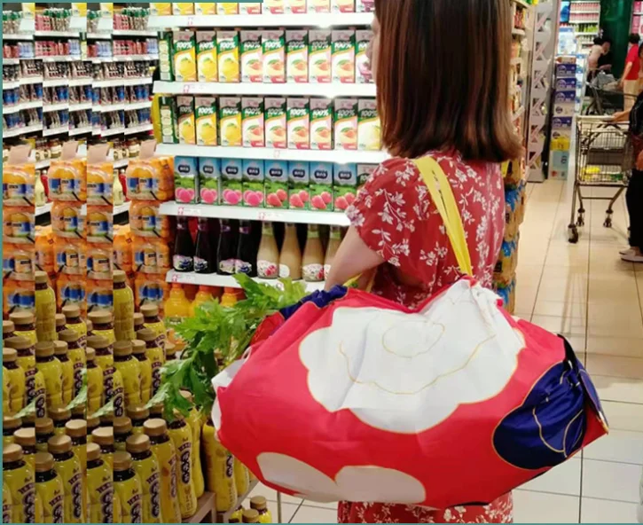 

E-Ling Handbag Reusble Foldable Shopping Bag Foldable shopping environmental ptotection storage bag portable waterproof suparket