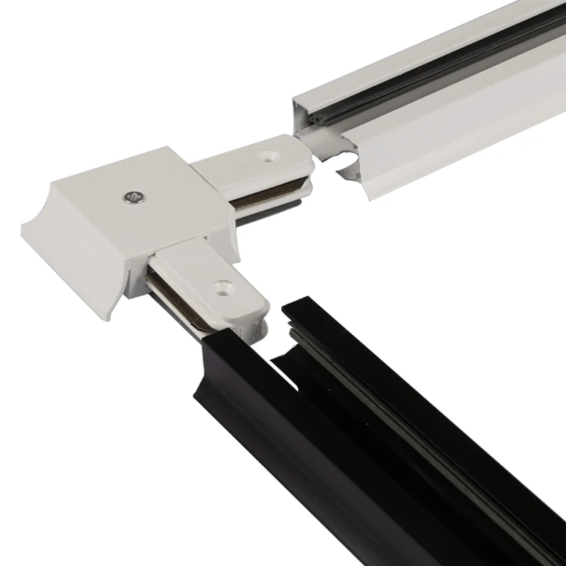 Led Track Light Rail 2 Wires Track Rail Fitting Aluminum 0.5M 1M Rails Jointer I Connector T For Store Home Spot Track Install 2