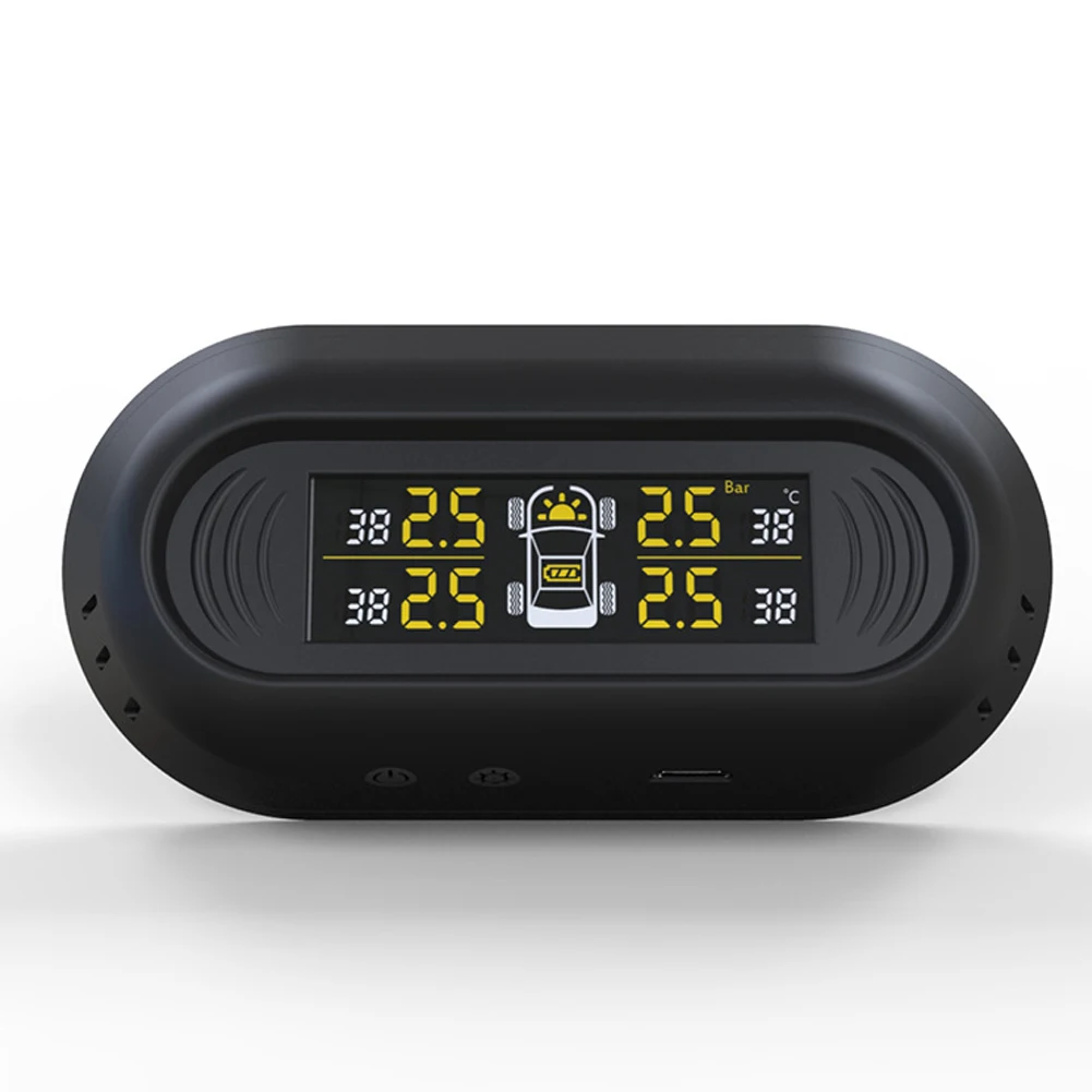 ЖК беспроводной солнечной энергии авто TPMS шин давление монитор системы+ 4 датчика