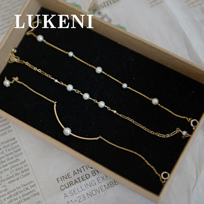 Женский браслет с пресноводным жемчугом браслет-цепочка золотым шариком 2016 |