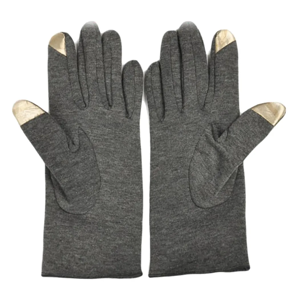 Женские зимние теплые кожаные перчатки для вождения с мягкой подкладкой, однотонные мягкие меховые перчатки из искусственной кожи, зимние теплые перчатки