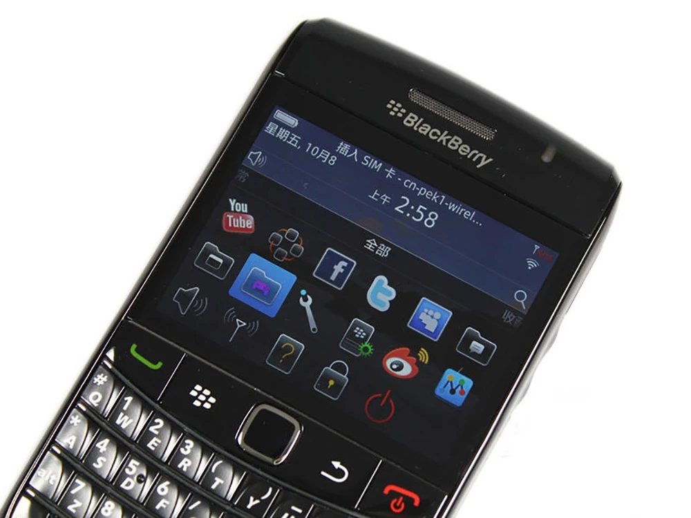 Original Blackberry Bold 9780 3G Mobile Phone Unlocked 2.44'' Screen 5MP 512MB WiFi Bluetooth GPS QWERTY BlackBerryOS CellPhone giffgaff refurbished phones