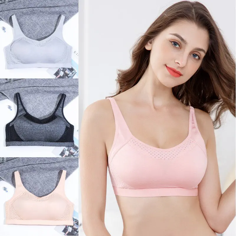 

Women Large Size Sports Vest Breathable Fitness Bra Shockproof Running Beauty Back Underwear Wire Free Sporty Bras