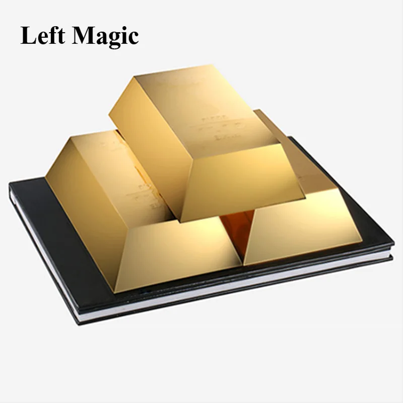 Волшебные трюки Gold Rush Три золота, появляющиеся из книги Magia Волшебная сцена Иллюзия реквизит для фокусов ментализм Забавный, Классический игрушка