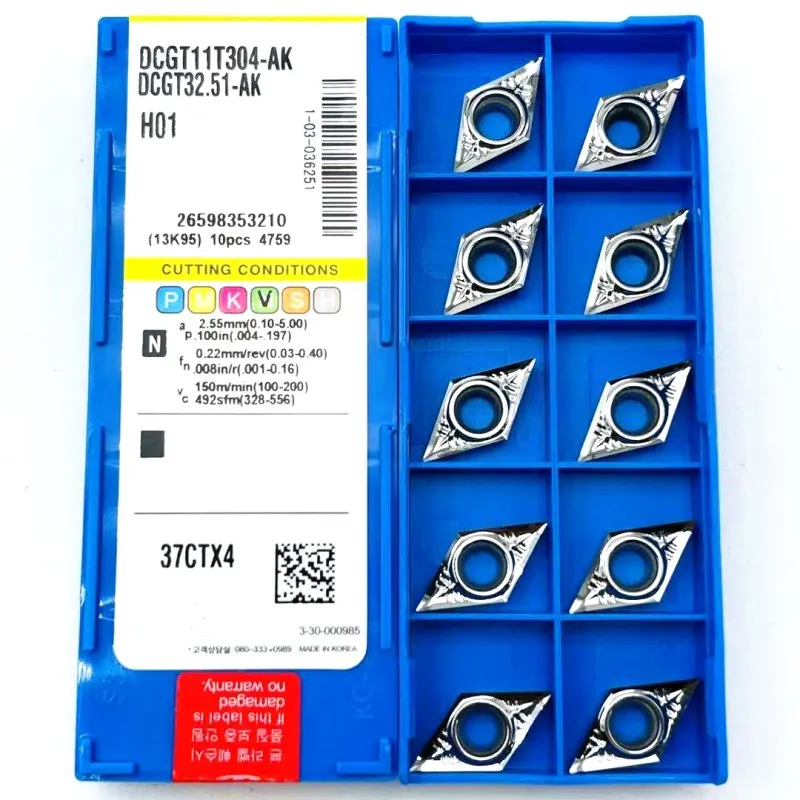 DCGT11T302 DCGT11T304 DCGT11T308 AK H01 100% Оригинальный алюминиевый лезвие токарный инструмент