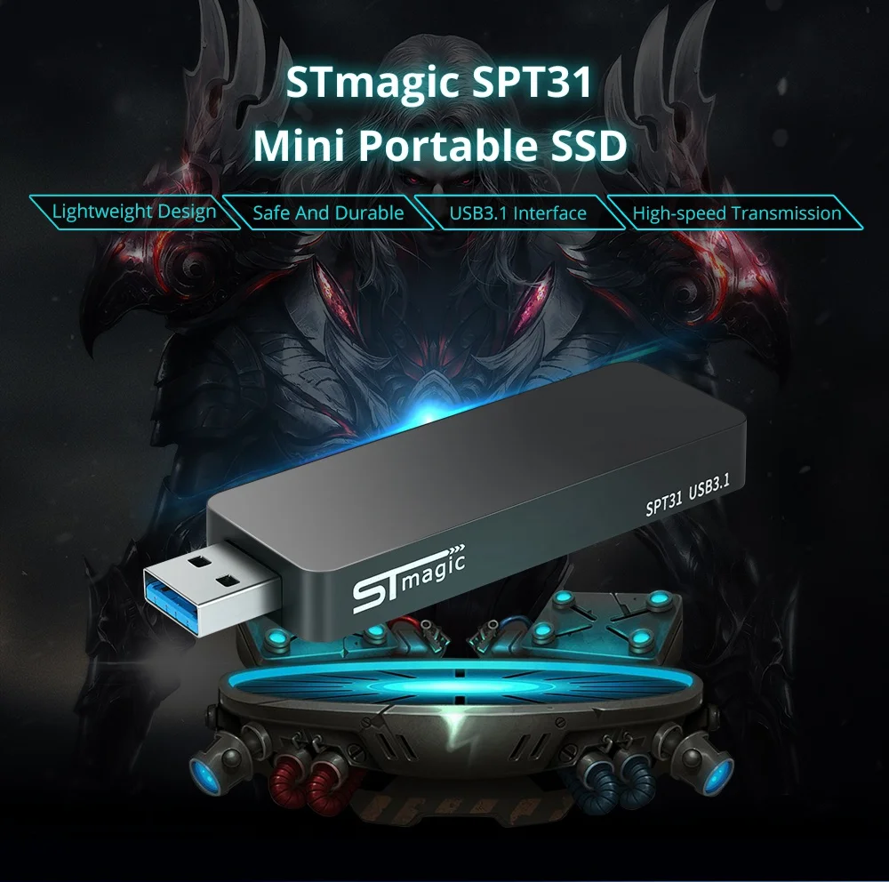 Stmagic SPT31 металлический SSD USB флэш-накопитель USB 3,1 флэш-накопитель внешний твердотельный диск 128 ГБ 256 512 1 ТБ Memory Stick