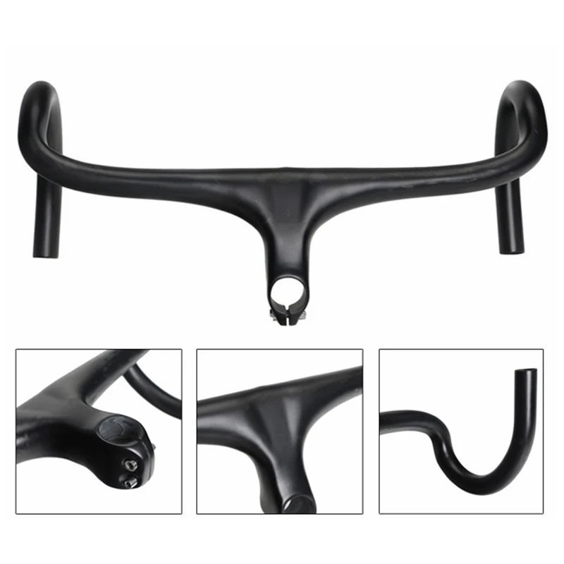

Full UD Carbon Bicycle Handlebar Road Integrated Bike Handlebars With Stem Cycling Parts 275g Matt
