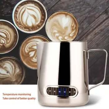 

600ml Stainless Steel Milk Jug Frothing Coffee Latte Pitcher Milk Cream Coffee Cup Latte Cappuccino Frothing Kitchen Accessories