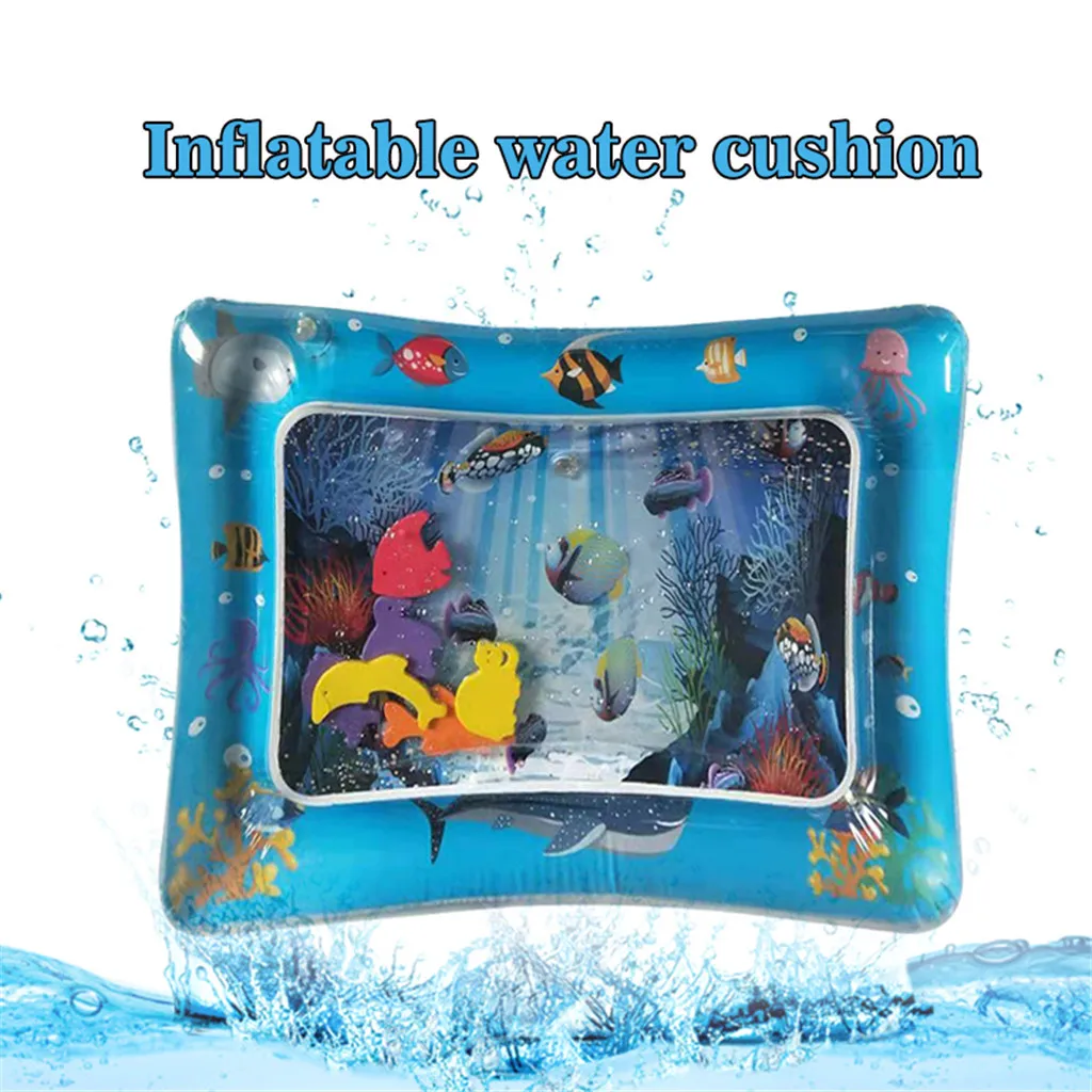 

Baby Inflatable Water play Mat PVC Infant Underwater World Playmat Toddler Fun Activity Pad for Summer Use
