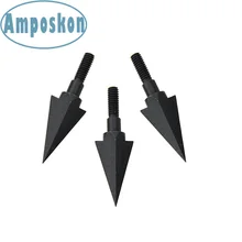 3 шт., новинка, высокое качество, 100 зерна, черные наконечники стрел, наконечники для стрельбы из лука, охотничьи стальные наконечники, дротики, аксессуары для улицы
