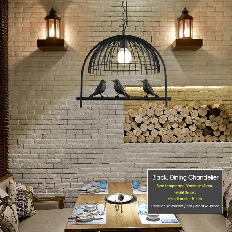 Bird Lights Pendant Lamp Chandelier DropLight For Bedroom Dining Room Kitchen Restaurant Cafe