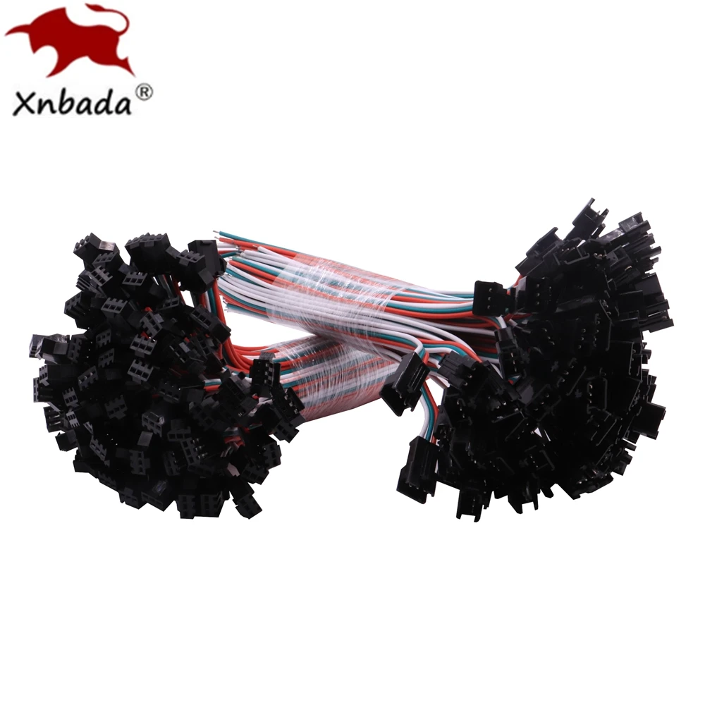 10Pairs 10cm 3Pin JST Connector Female&Male Led JST Connectors 22AWG