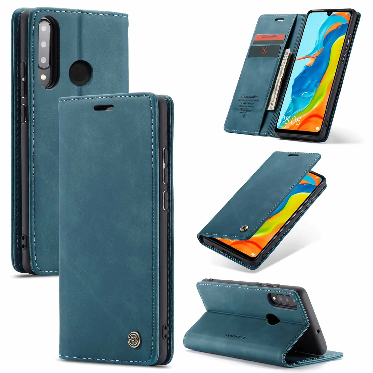 Чехол для Huawei P30 Lite Ретро Кожаный чехол кошелек Магнитный книжка с подставкой P40 Pro
