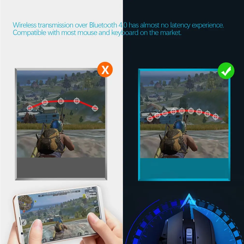  Ipega Pg-9116 Bluetooth Keyboard and Mouse Converter for Mobile Pubg Controller Games for android