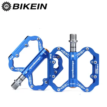 

BIKEIN Aluminum CNC Cycling Bicycle Pedals 3 Bearing Mountain Bike 9/16 Inch Platform 5 Colors BMX Flat Pedals MTB Accessories