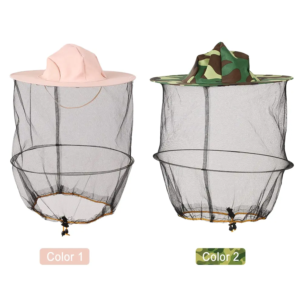 

Outdoor Anti Mosquito Fishing Hat With Net Mesh Head Face Protector Fishing Hunting Net Hat Mask Caps Sun Protection Cover