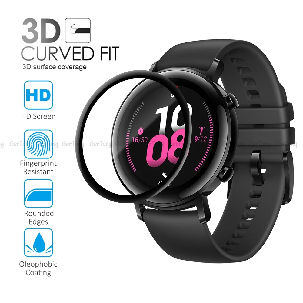 Стеклянная пленка с полным покрытием 3D для Huawei Watch GT 2 защита экрана HD стекло GT2 42 46