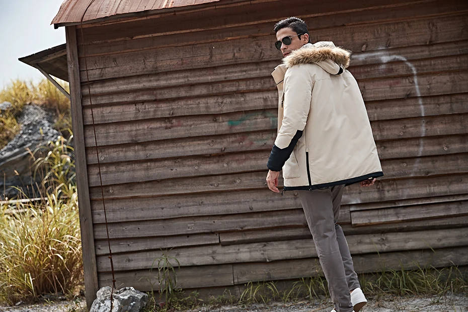 Мужской пуховик, мужское зимнее пальто, длинные парки, белые пуховые пальто с меховым капюшоном, толстый теплый спортивный костюм для бега, мужская верхняя одежда