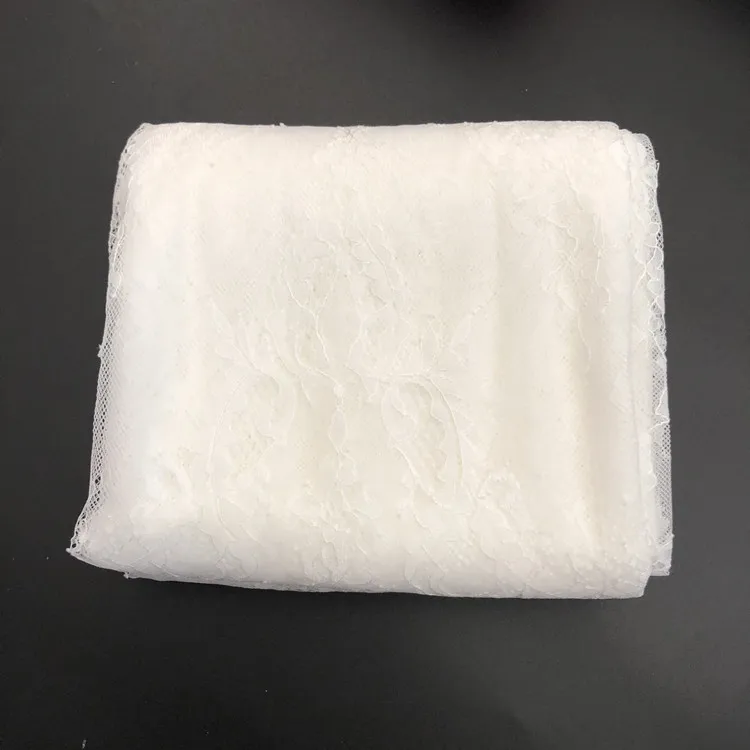 ivory white 3 м/лот французская кружевная ткань с ресницами 150 см Diy Изысканная кружевная Вышивка Одежда свадебное платье аксессуары RS702-2 - Цвет: ivory white
