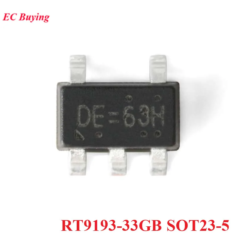 100 Pièces RT9193-33 SOT-23 RT9193-33GB SOT-23-5 SOT23-5 RT9391 3,3 V DE = A1D