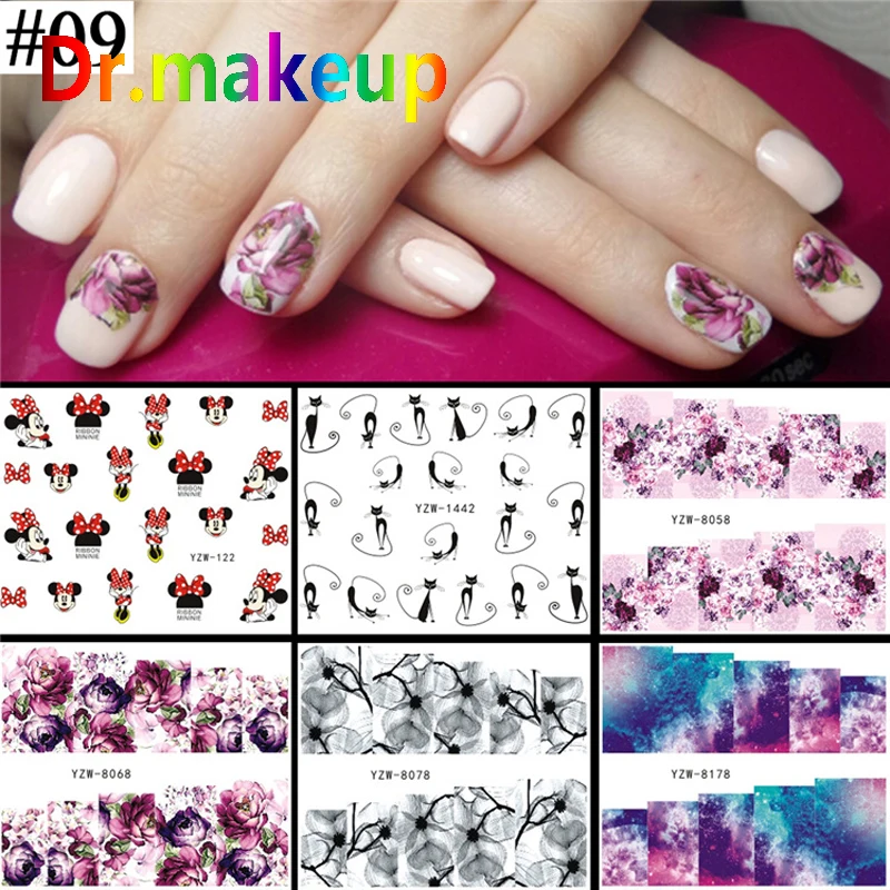 Dr. makeup 6 шт. 3D смешанный дизайн ногтей наклейки Набор DIY Dreamcather ром Marvel Переводные