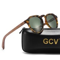 GCV מותג מתקדם אגוז עץ Hawksbill נמר תבואה מסגרות Ultralight משקפי שמש גברים נשים נקבה מקוטב עדין אופנה 2