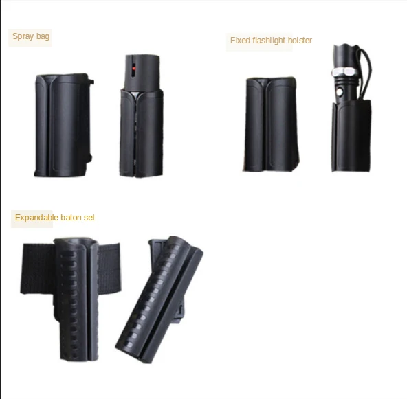 

For Belt Tactical Quick Release Cover Bag Mount Carrier Holder Case For Flashlights Expandable Baton Spray Bottle