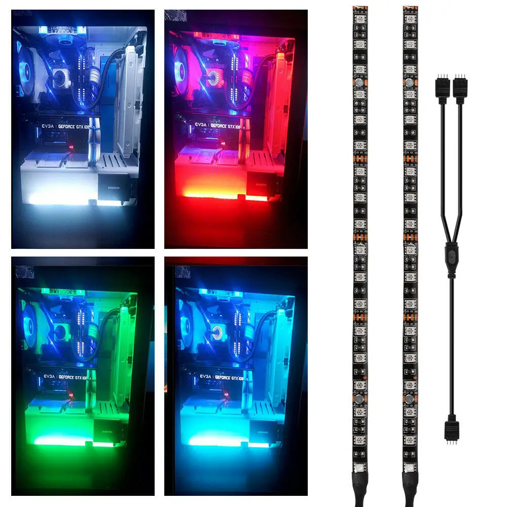 Led Lights Gaming Pc Tower Led Gaming Light Strip Aura Sync 12v 4 Pin Rgb 5050 Led