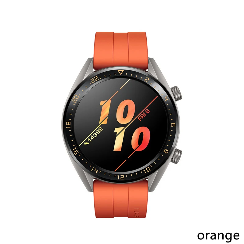 22 мм ремешок для huawei Watch GT/GT2 46 мм спортивный силиконовый ремешок samsung galaxy watch gear S3 Frontier amazfit gts Ремешок Браслет 46 - Цвет ремешка: Orange