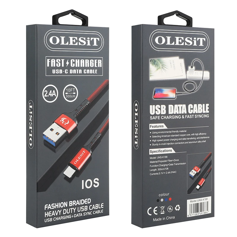 50 шт./лот OLESiT UNS-K183/K184/K185 1 м 3M мини USB кабель передачи данных Быстрая зарядка тканевый кабель для iPhone samsung huawei