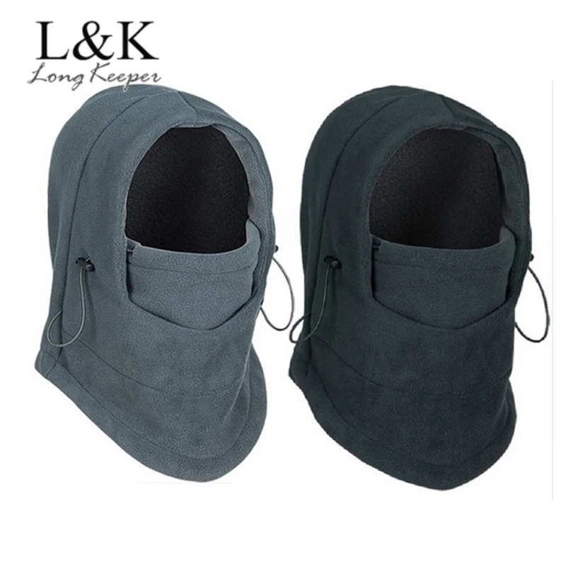 

Thermal Fleece Balaclava Hat Hooded Neck Warmer Winter Outdoor Sports Face Mask for Men Bike Cycling Helmet Beanies Masked Cap