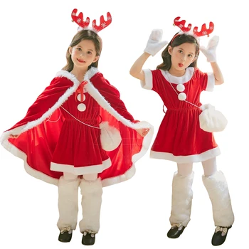 

Kids Princess Christmas Dress Age For 2 - 3 Years Girls Baby Red Warm Dress Autumn Winter Little Girls Frocks Children Clothes