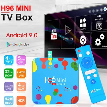 

H96 Mini Android 9.0 TV Box Allwinner H6 6K H.265 USD3.0 Dual Wifi HDR Support Google Player Youtube Set Top Box 4GB 32GB 128GB