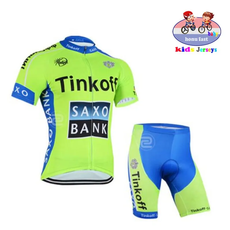 Tinkoff летняя дышащая детская футболка с коротким рукавом для велоспорта, комплект MTB флуоресцентная детская велосипедная Одежда для мальчиков, одежда для велоспорта
