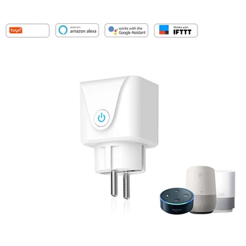 

16A Smart Outlet Tuya APP Wireless Remote Control/Timer,Compatible with Alexa/Google Assistant/IFTTT,Only Support 2.4GHz WiFi EU