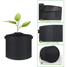 

Plant Grow Bags Felt Grow Bag Gardening Fabric Grow Vegetable Planter Growing Garden Pots Flower Planting Pot I4F7
