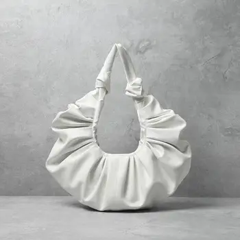 

Fashion Slouchy Wind Pleated Minority Design Personalized Simple Handbag New Summer 2020 Cross Slung Soft Leather Bag Woman